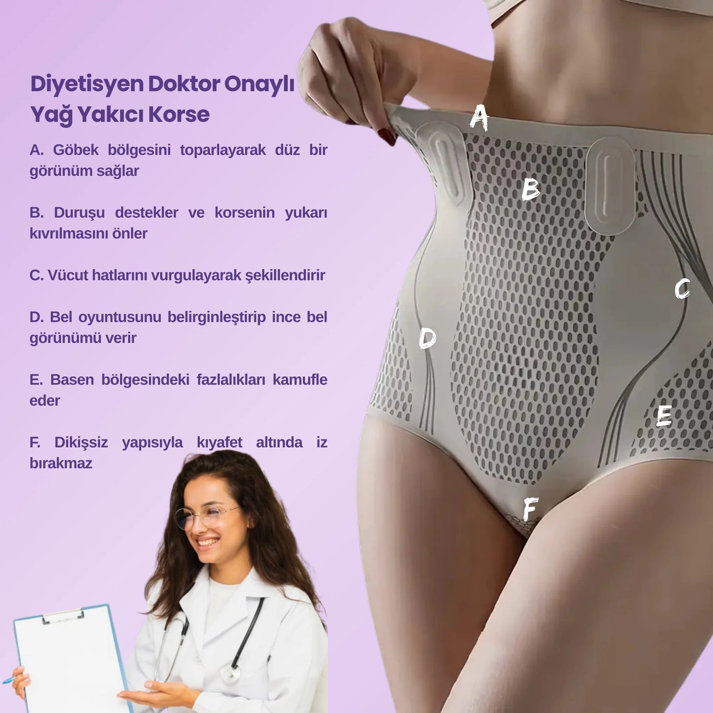 Yağ Yakıcı ve Sıkılaştırıcı Korse